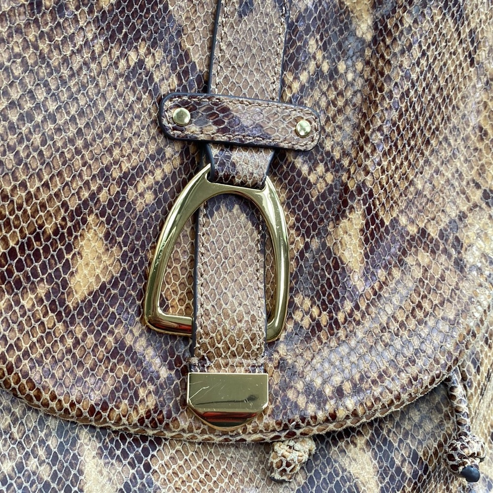 G.I.L.I  Snakeskin Leather Back Pack HandBag